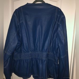 Jessica London Studio - Blue Leather Jacket